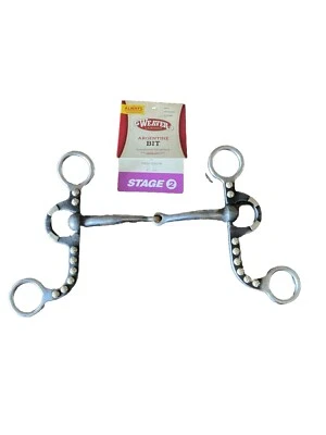 New Weaver Professional Antique Argentine Snaffle 5, German Silver Trim And Dots - Image 1 of 4