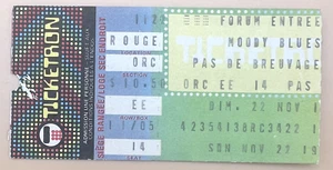 MOODY BLUES 1981 TOUR Concert Ticket Stub MONTREAL FORUM - Picture 1 of 1