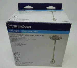 Westinghouse Lighting 7028400 Single-Light Mini-Pendant Kit Nickel Finish - Picture 1 of 5