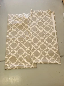 Paneles de cortina de lino Pottery Barn "Kendra Trellis - Greige" 50 X 106 - 2 paneles - Imagen 1 de 3