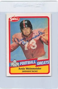 1989 Swell Football Greats 123 Arnie Weinmeister Signed Auto *K6196 - Picture 1 of 2