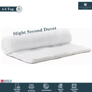 Duvet 4.5 Tog Soft Hollowfibre Filled Slight Second Microfibre Summer Cool Duvet - Picture 1 of 5