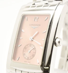 ▶️New Batt【N MINT】Longines Dolcevita L5.655.4 Salmon Dial Qz Mens Watch JAPAN - Picture 1 of 14