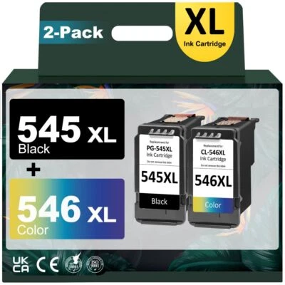 Druckerpatronen PG-545 CL-546 XL für Canon Pixma TS 3150 3450 3350 MG2550 2450 - Bild 1 von 4