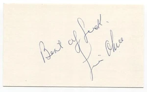 Luis Olmo Signed 3x5 Index Card Baseball Autographed Brooklyn Dodgers Debut 1943 - Picture 1 of 2