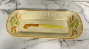 Vintage Los Angeles Potteries 17" Ceramic French Bread Load Tray California USA - Picture 1 of 6
