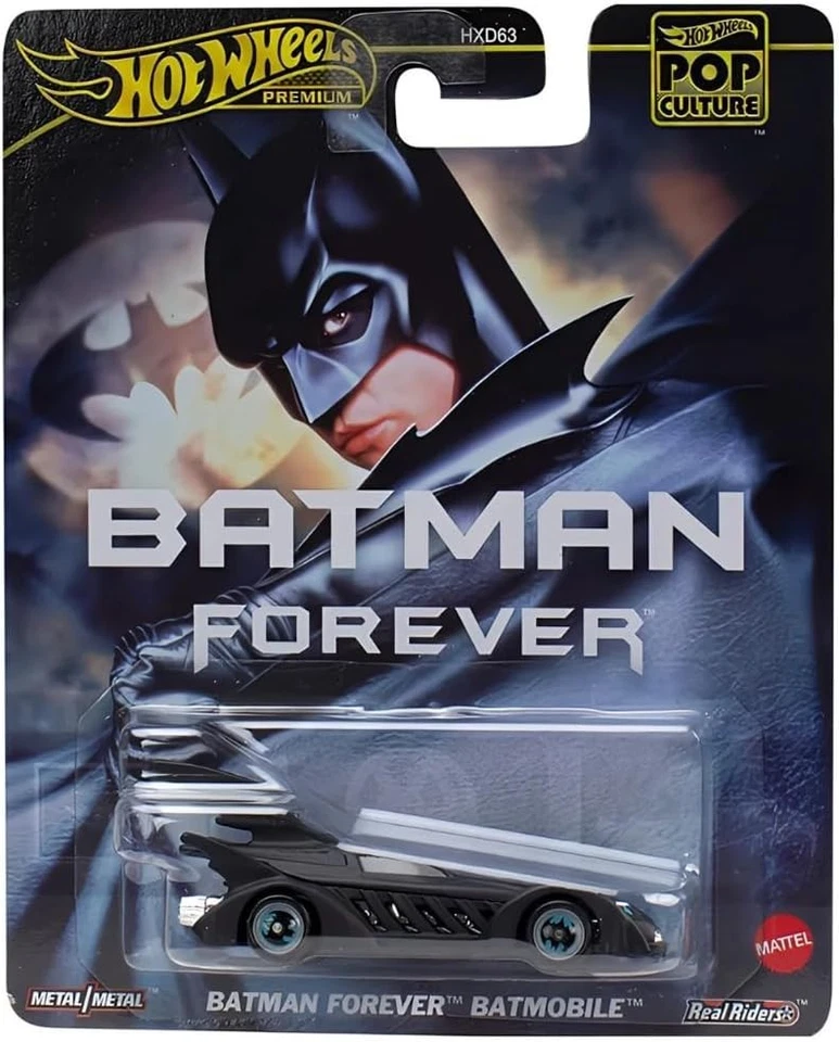 BATMAN FOREVER BATMOBILE Die Cast Modellino Scala 1:64 6cm Hot Wheels POP HVJ39 - Immagine 1 di 1