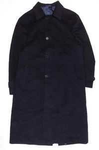 Berwin & Berwin Men's Blue Wool Overcoat - Picture 1 of 12