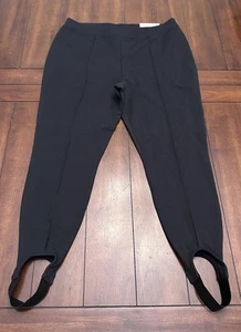 Soft Surroundings Pull-On Black Stirrup Stretch Full Length Leggings Size PL NWT - Picture 1 of 11