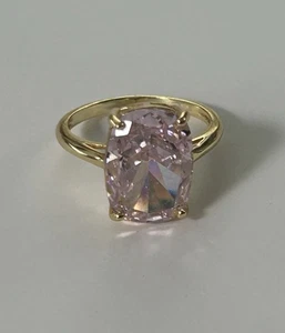 925 Sterling Silber Ring Gold Wash Pink Ice Größe 6,5 signiert CN SC - Bild 1 von 3