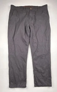 Pantalones forrados de franela grises con bolsillos forrados a cuadros 36x30 vintage resistentes a la intemperie para hombre - Imagen 1 de 9