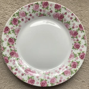 Adler Dessertteller im Rosendesign - Durchmesser 22,5 cm rosa rot neu im Karton - Bild 1 von 1