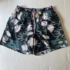 Slunks Shorts Mens Large Colorful Hawaiian Aloha Volleyball Swim Beach - Picture 1 of 11