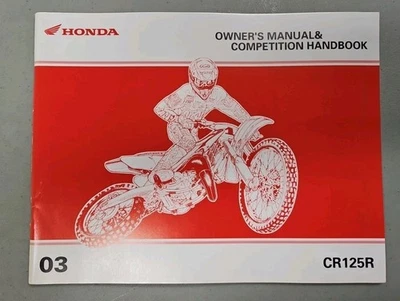 Manual del propietario Honda CR125R 2003 CR125 CR 125 OEM genuino Foto 1 de 4
