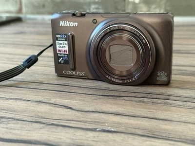 Appareil photo numérique Nikon Coolpix S9500 marron , fonctionnel . - Photo 1/4