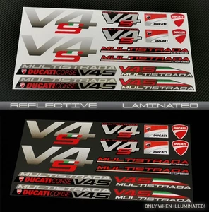 Reflective decals stickers set for Ducati Multistrada V4S 21-25 V4 Laminated - Picture 1 of 8