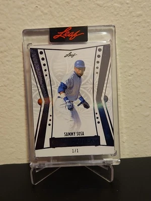 2025 Leaf Spectacular Sammy Sosa Black Foil 1/1 - Image 1 of 3