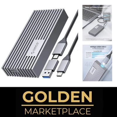 NVMe SSD Gehäuse Aluminium 40Gbps Thunderbolt 4 USB 3.2 extern kompakt - Bild 1 von 2