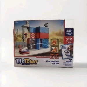 Piastrelle Città Stazione dei Pompieri Piastrelle Magnetiche Playset 40+ Piastrelle Magnetiche - Foto 1 di 1