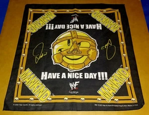 2000 WWF WWE BANDANA MANKIND "HAVE A NICE DAY" MICK FOLEY NICE CONDITION 🔥 - Picture 1 of 1