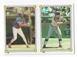 1987 TOPPS STICKER HARD BACK Ken Phelps/Gary Matthews #222-62 Mariners Cubs - Picture 1 of 2