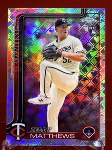 2025 Topps Chrome Logofractor Zebby Matthews #277 RC Minnesota Twins - Picture 1 of 2