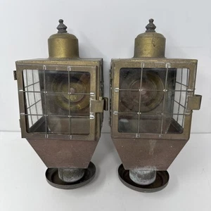 antique/ Vintage Brass exterior wall sconce ? Possibly Modified - Picture 1 of 14