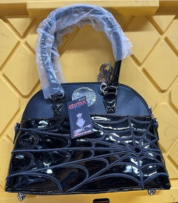 Bolso de Mano Kreepsville 666 Elvira Para Mujer Telaraña Macabro Móvil Negro Colección Foto 1 de 4