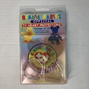 TY Beanie Baby Heart Tag Protectors - 10 PACK (Official Ty Brand) (Original) New - Picture 1 of 2