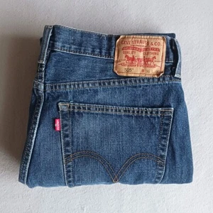 Levis 505 Men's Denim Blue Jeans Straight Fit Size 36" x 30" - Picture 1 of 10