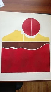  Signed, Hand Numbered & Named Print Limited Edition 5/75 "SUNRISE" CUBISM STYLE - Picture 1 of 10
