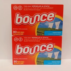 (2) Bounce Dryer Sheets Outdoor Fresh-80  Sheets - Picture 1 of 1