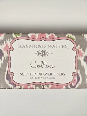 Forros de gaveta perfumados de algodão 6 folhas Raymond Waites - Imagem 1 de 2