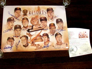 GARY CARTER AL KALINE ROBINSON 12 X SIGNED AUTO L/E GOLD GLOVE AWARD POSTER JSA - Picture 1 of 7