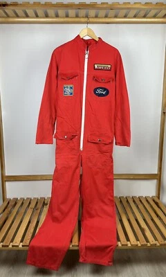 VTG Universal Overalls Ford Motors Coveralls Size 34 Pirelli - Image 1 of 4