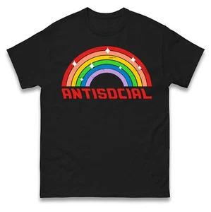 Camiseta Antisocial Colorida Arco Iris, Orgullo Gay LGBT - Imagen 1 de 7
