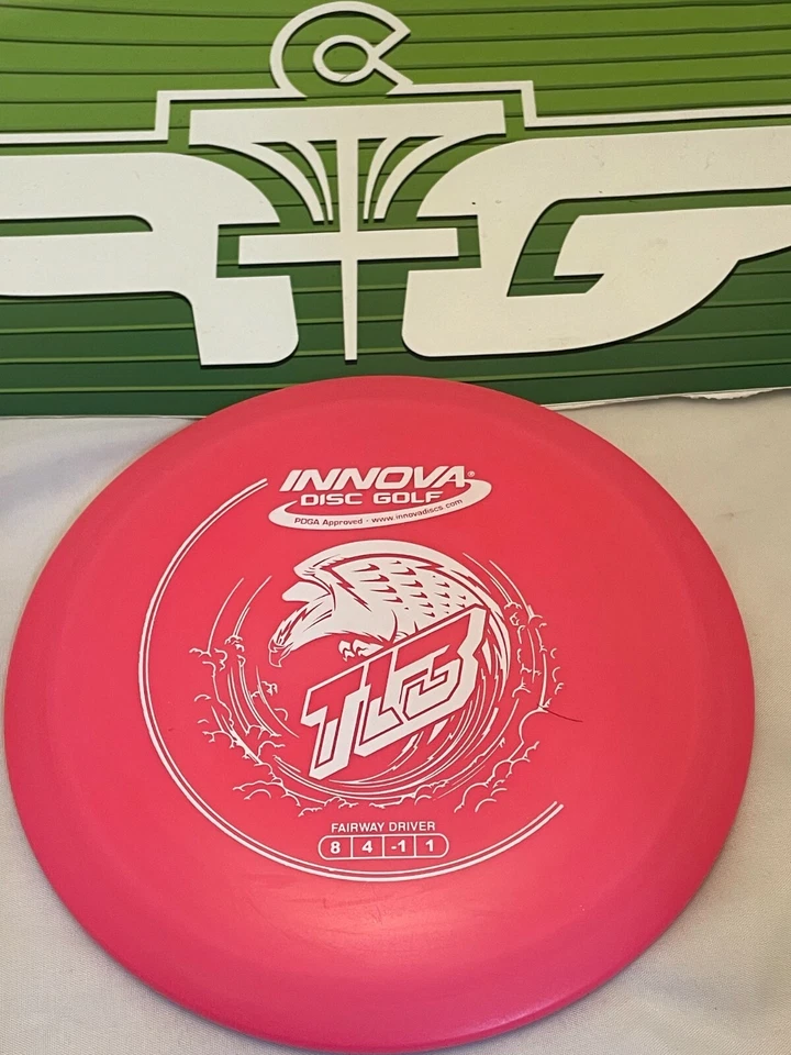 FLY GREEN DISC GOLF RARE DX INNOVA TL3 LONG FAIRWAY DRIVER 172g PINK - Image 1 of 1