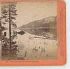 View from Head Donner Lake California Central Pacific RR Houseworth Stereoview