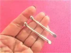 Bar horn silver ear jackets - Picture 1 of 2