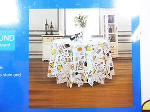 Tablecloths Vinyl Flannel Back Tablecloth Backing 60" & 52"x70" Assorted Designs - Picture 1 of 9