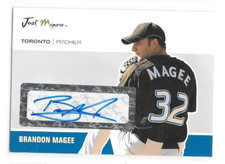 2007 Just Autographs Baseball Draft Signatures #JA-28 Brandon Magee Blue Jays