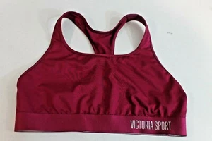 Victoria Secrets Sport Bra size XL Maroon Stretch Round Neck Racerback - Picture 1 of 9