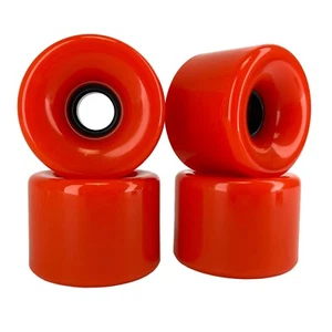 BLANK LONGBOARD WHEELS Orange 70mm 80a Cruiser Freestyle Rollen Orange RollenSet - Bild 1 von 5