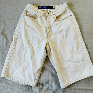 Vintage 90s Levis SilverTab Denim Shorts Mens 29 Baggy Made In USA Beige Jorts - Picture 1 of 7