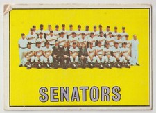1967 Topps Washington Senators Team Photo Card #437
