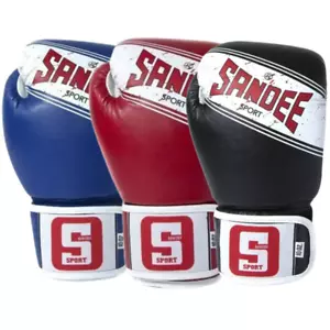Guantes de boxeo Sandee Sport 2 tonos PU Muay Thai para hombre combate - Imagen 1 de 22