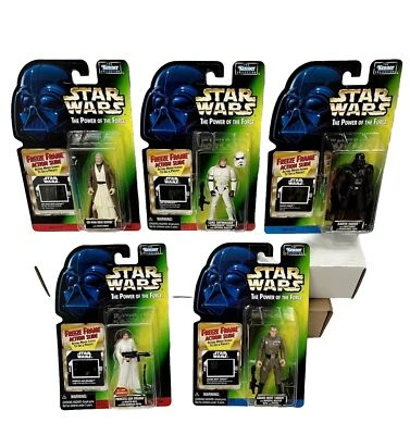 Star Wars 1997 POTF LOTE 5: DARTH VADER LUKE SKYWALKER LEIA BEN KENOBI TARKIN NUEVO Foto 1 de 4