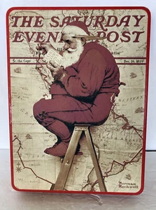 Norman Rockwell Weihnachtsdose The Saturday Evening Post 16. Dezember 1939 Vintage - Bild 1 von 6