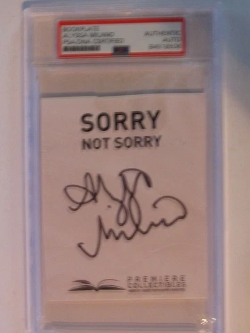 Alyssa Milano PSA/DNA Autographed Signed Cut Book Plate Slab Cover