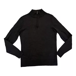 Smartwool Sparwood Charcoal Gray 1/2 Zip Pullover Merino Wool Sweater Men's S - Picture 1 of 6